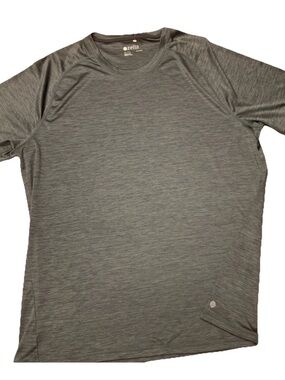 Zella Men's Heather Charcoal Short-Sleeve Crew Tee